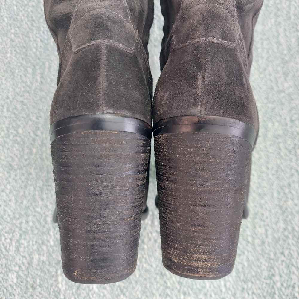 Steve Madden Gray Suede OTK Boots, model Orlando, sz 8.5 - Picture 7 of 12